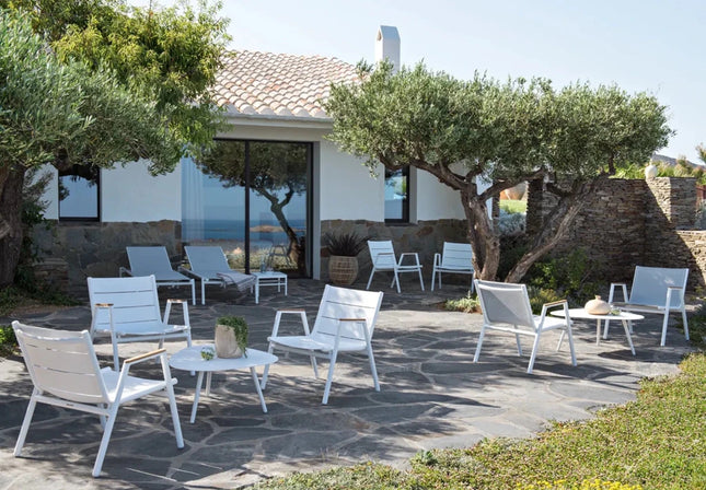 Pilotis V Aluminium Low Armchair Teak - hospitality