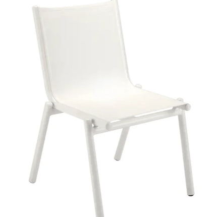Fermob Pilotis V Batyline outdoor chair with a sleek metal frame and Batyline fabric seat in a modern design.