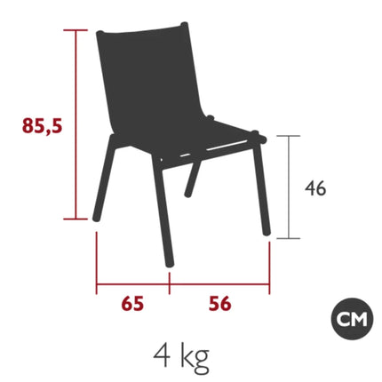White Fermob Pilotis V Batyline outdoor chair with sleek design and armrests