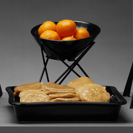 Porcelain GN 2/3 container, black, 350x325x(h)60mm - hospitality