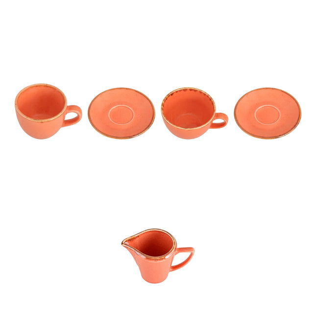 Porland Amber Coffee Service Set – Cups & Saucers by the Dozen – set contents