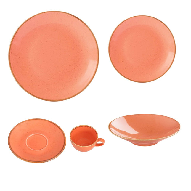 Porland Amber Ten-Table Tabletop Set – 5-Piece Cover for 20 or 40 Covers – set contents