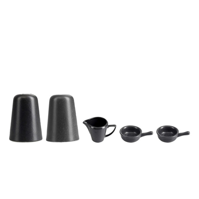 Porland Coal Sachet-Free Table Set for 10 Tables – Salt & Pepper, Cream Jug & Preserve Pots | Hospitality Trade Pack - CWDH