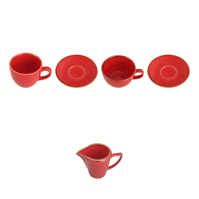 Porland Magma Coffee Service Set – Cups & Saucers by the Dozen – set contents