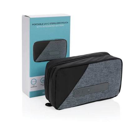 Portable UV-C steriliser pouch with integrated battery - hospitality