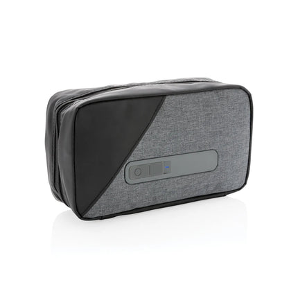 Portable UV-C steriliser pouch with integrated battery - hospitality