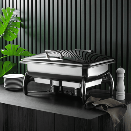 Premium Chafing Dish GN 1/1 with Glass Lid – Soft-Close, Dripless (Fine Dine) - hospitality