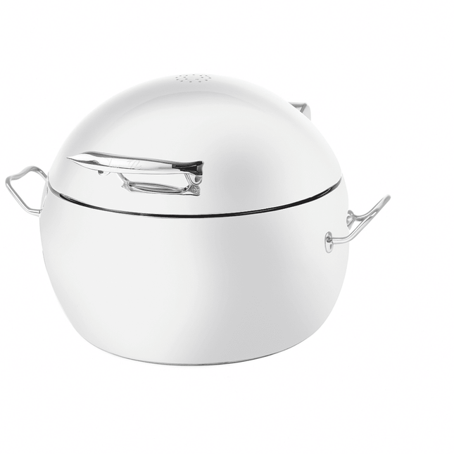 Premium Round Chafing Dish with Soft-Close Lid – 11L (Fine Dine) - hospitality