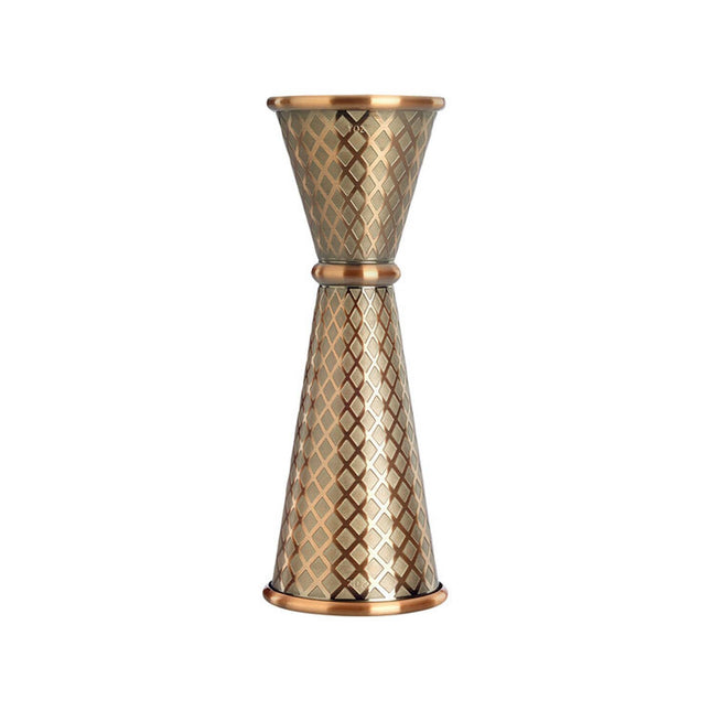 Diamond Lettice Japanese style jigger, antique copper, 30/60ml