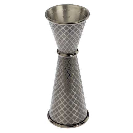 Diamond Lettice Japanese style jigger, black, 30/60ml