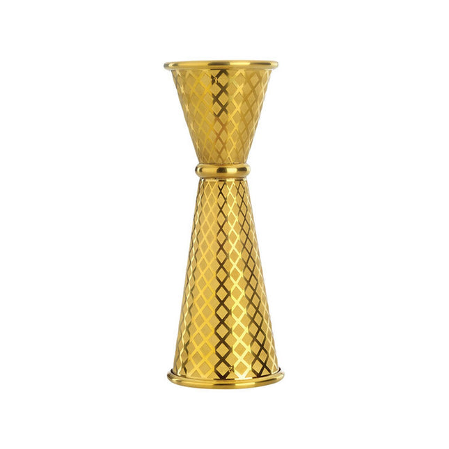 Diamond Lettice Japanese style jigger, gold, 30/60ml