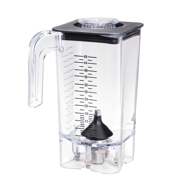 Hamilton Beach Commercial AirWhip Frothing Jar, 1.4L milk frothing jug with a stainless steel body and ergonomic handle.