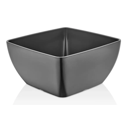 Square Melamine Bowl, Graphite, 250x250x(h)120mm