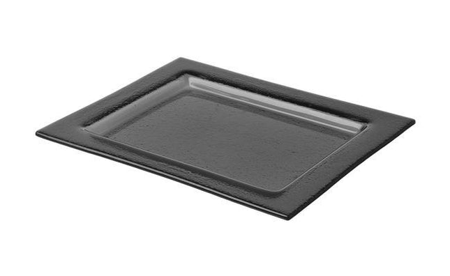 Black glass tray GN 1/2 by Fine Dine