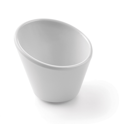 Velocity melamine slanted bowl, 110x110x(H)100mm