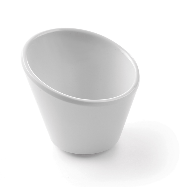 Velocity melamine slanted bowl, 110x110x(H)100mm