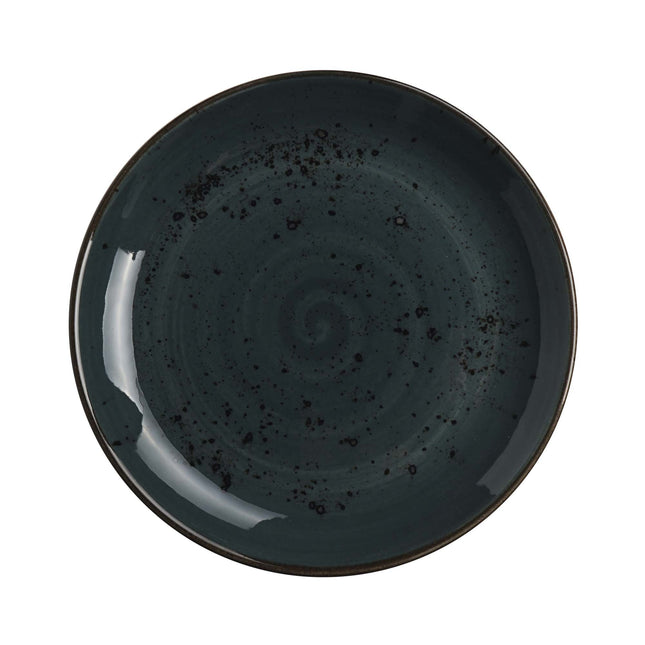 Fine Dine Arando shallow flat plate, 190mm diameter, white ceramic dinnerware with smooth edges and modern design.