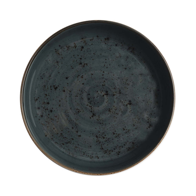 Fine Dine Arando shallow bowl, 200mm, showcasing a sleek ceramic design with smooth edges and a glossy finish.
