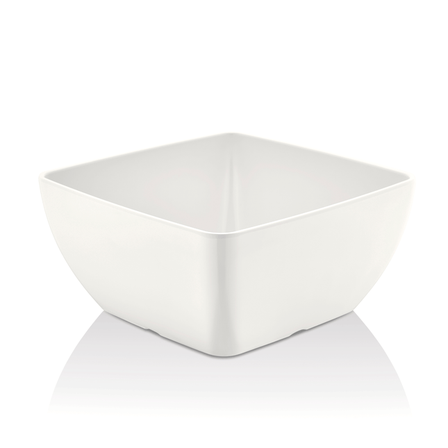 Melamine square bowl, white for 171554, 190x190x(h)90mm