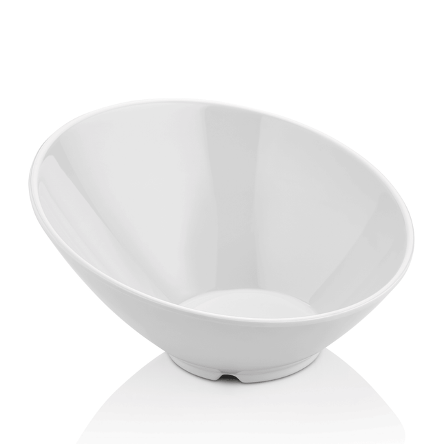 Slanted bowl made of melamine, white, 262x(h)138mm