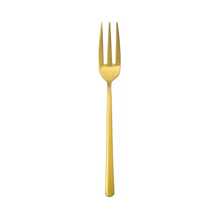 Amarone Gold cake fork by OVE, 153 mm, with elegant gold finish and sleek design, suitable for serving desserts.