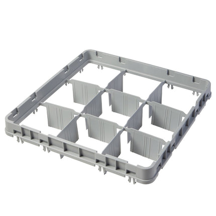 Full drop rack extender 500×500 mm grey, E1 model, 9 compartment