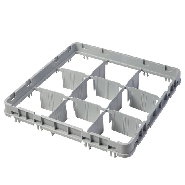 Full drop rack extender 500×500 mm grey, E1 model, 9 compartment