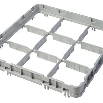 Half drop rack extender 500×500 mm grey, E2 model, 9 compartment
