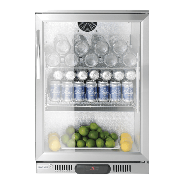 Barmatic Candour single door undercounter bar cooler, stainless steel, 103l
