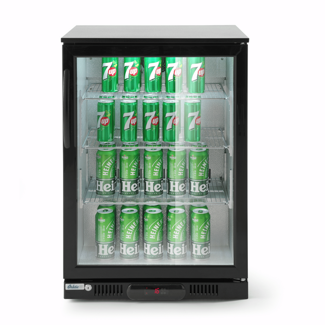 Barmatic Candour single door undercounter bar cooler, black , 97l