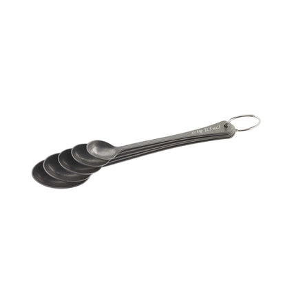 Measured Bar Spoon Set, 5 Spoons on Ring, Vintage
