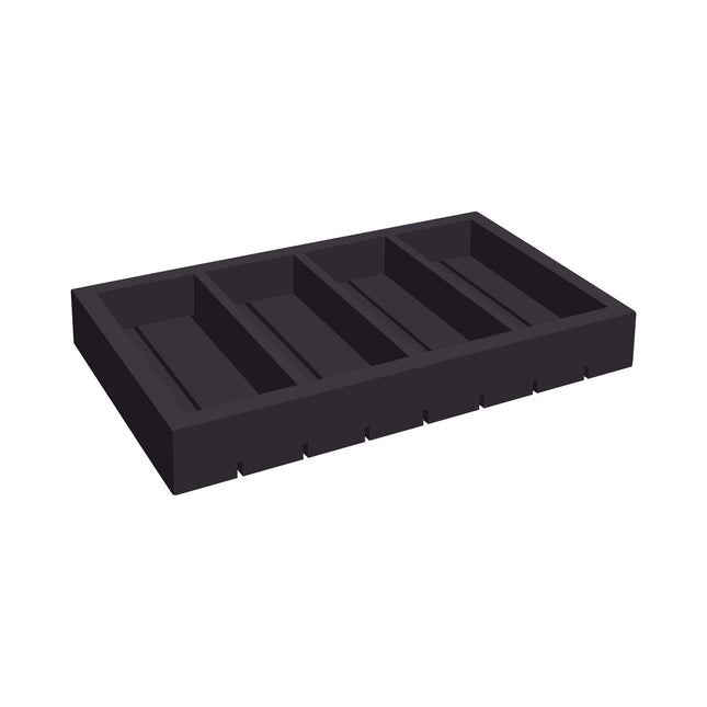 Madeira Black wooden cutlery container 530x325x65 mm