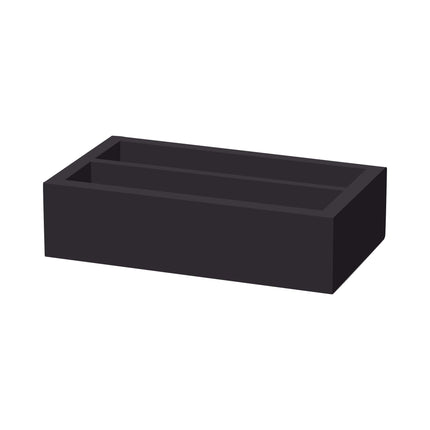 Madeira Black two-section cutlery box 275x165x60 mm