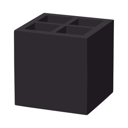 Madeira Black cutlery and napkin case 150x150x150 mm