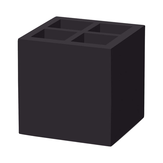 Madeira Black cutlery and napkin case 150x150x150 mm