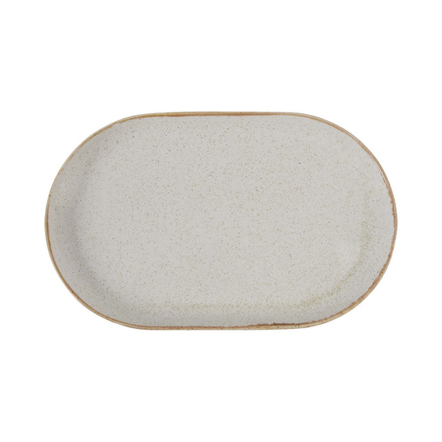 Sand oval platter, 300x150mm
