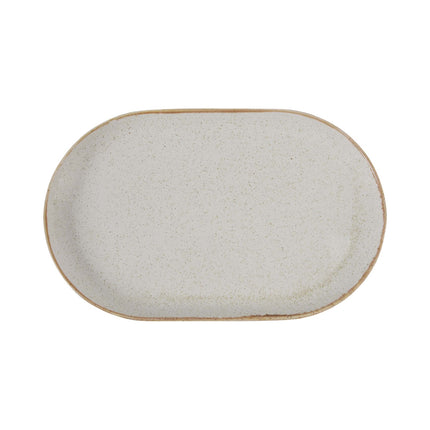 Sand oval platter, 320x200mm