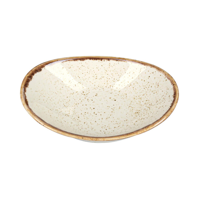 Sand oval mini dish, 110mm