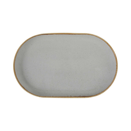 Ashen oval platter, 320x200mm