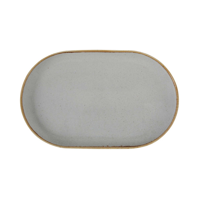 Ashen oval platter, 320x200mm