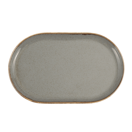 Stone oval dish, 320x200mm