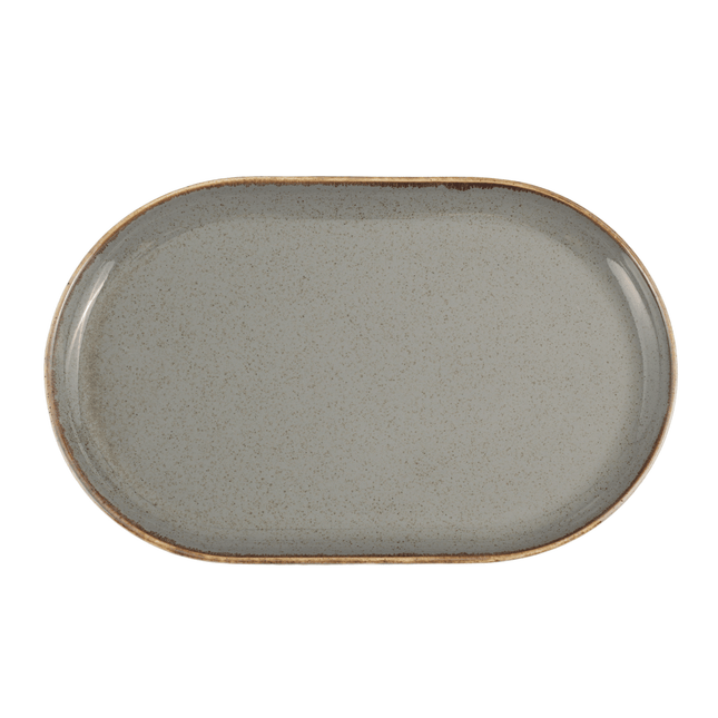Stone oval dish, 320x200mm
