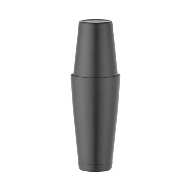 Tin-on-Tin Boston shaker, Bar up, 0,8L, Black, ø90mm