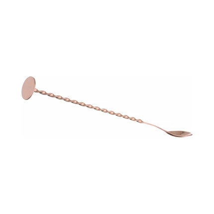 Bar spoon with muddler, Bar up, Copper, 280x35mm