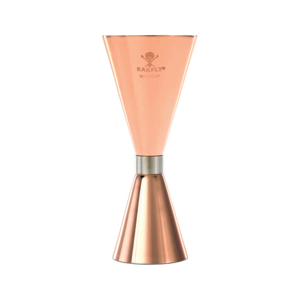 Slim Style jigger, copper plated w/stainless band, 2 oz., Barfly