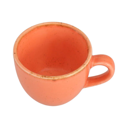 Porland amber espresso cup with an elegant design, 80ml capacity, perfect for serving rich espresso in a stylish way.