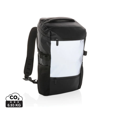 PU high visibility easy access 15.6" laptop backpack - hospitality