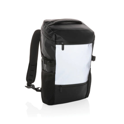PU high visibility easy access 15.6" laptop backpack - hospitality