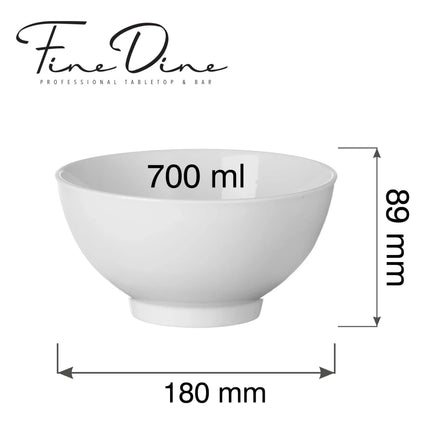 Pure Bianco bowl 700ml, 180mm - hospitality
