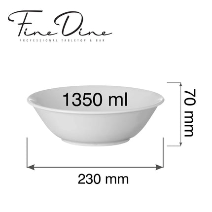Pure Bianco buffet bowl 1.35L, 230mm - hospitality